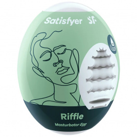 Мастурбатор яйцо для мужчин с самолубрикацией Satisfyer Egg Single Riffle