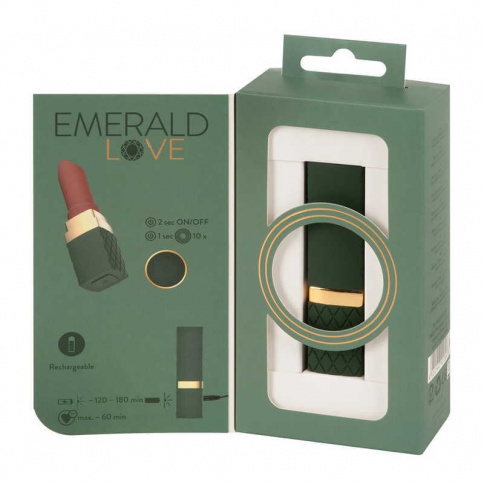 Мини-вибратор в виде губной помады Emerald Love Вибратор Luxurious Lipstick фото 4