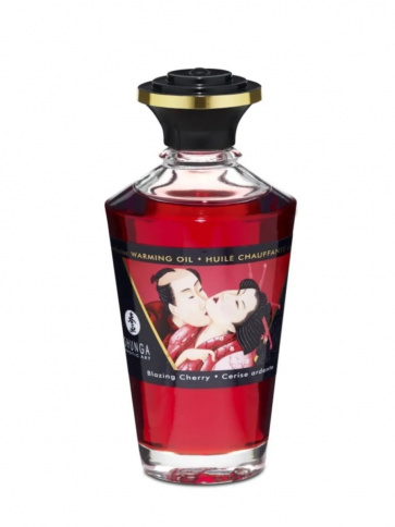 Съедобное массажное интимное масло с ароматом вишни 100 мл / SHUNGA  фото 1
