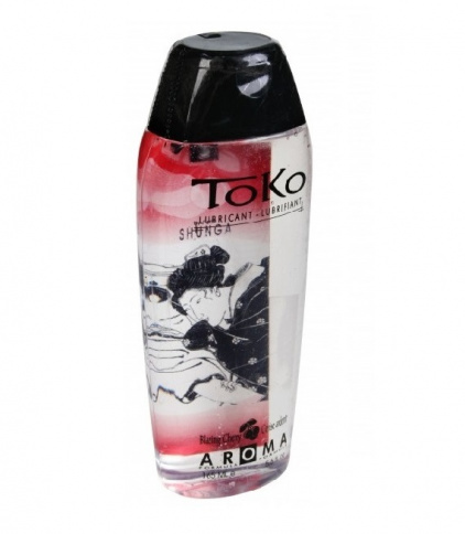 Лубрикант на водной основе с ароматом пьянящей вишни TOKO, 165мл, SHUNGA фото 1